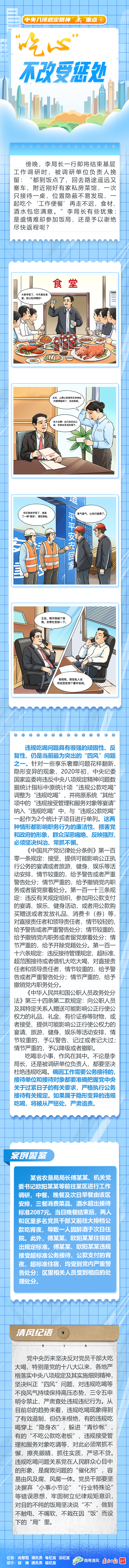 中央八项规定精神“画”重点⑥丨“吃心”不改受惩处.jpg